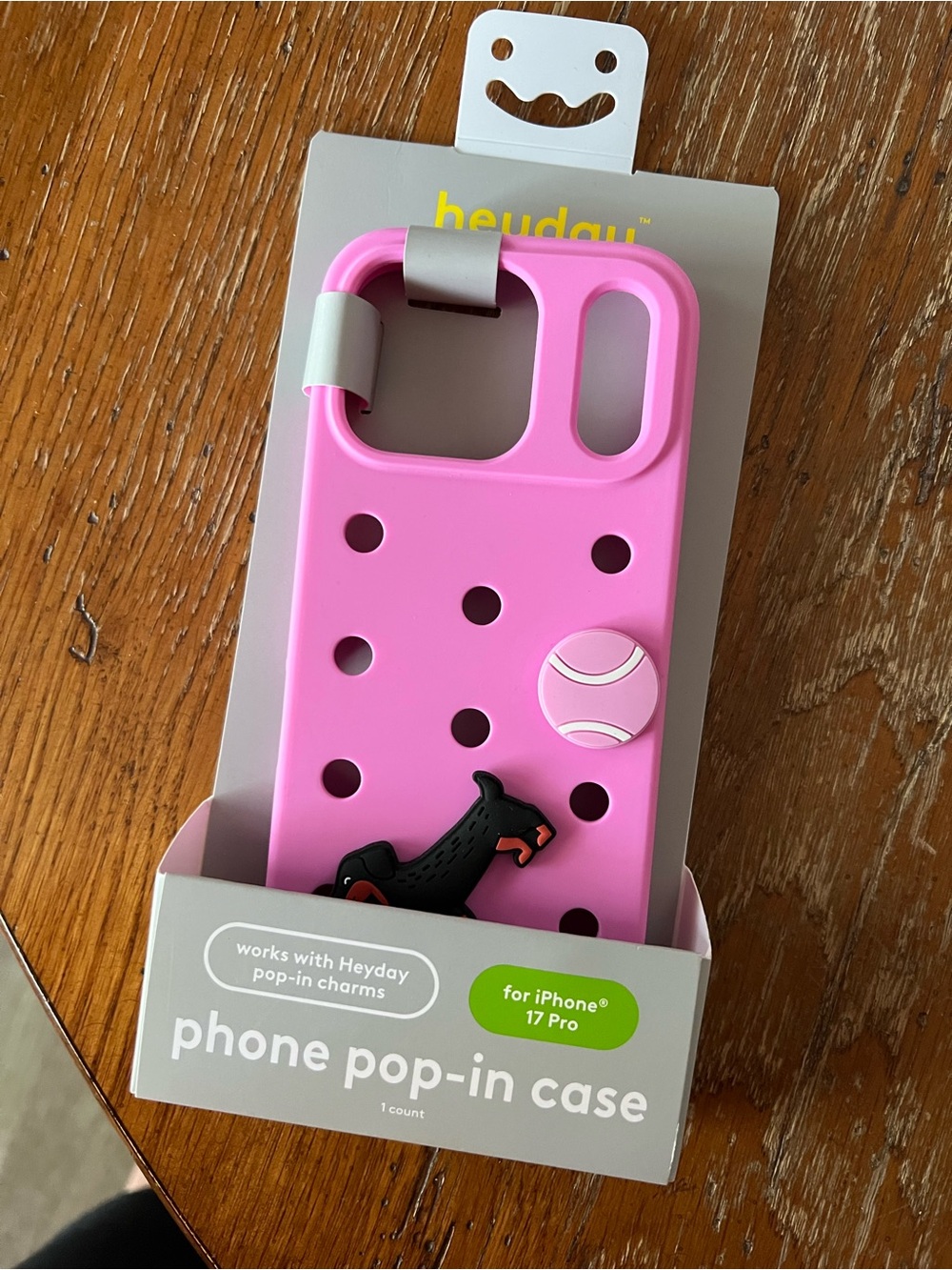 heyday Pink Phone Pop-In Case with Charm Holes for iPhone 17 Pro